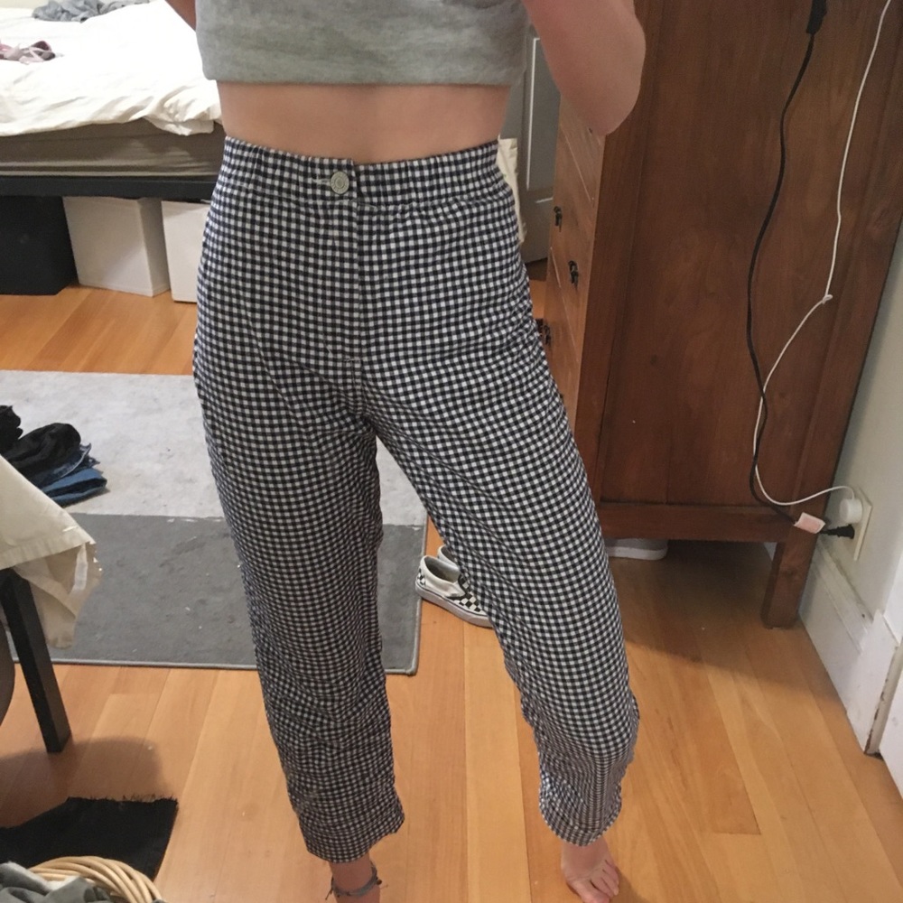 Brandy Melville gingham pants.
